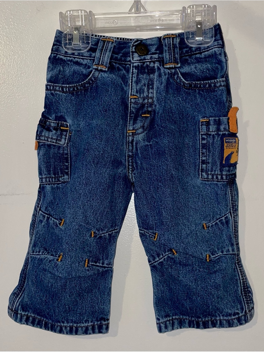 Wrangler Blue Denim Cargo Jeans